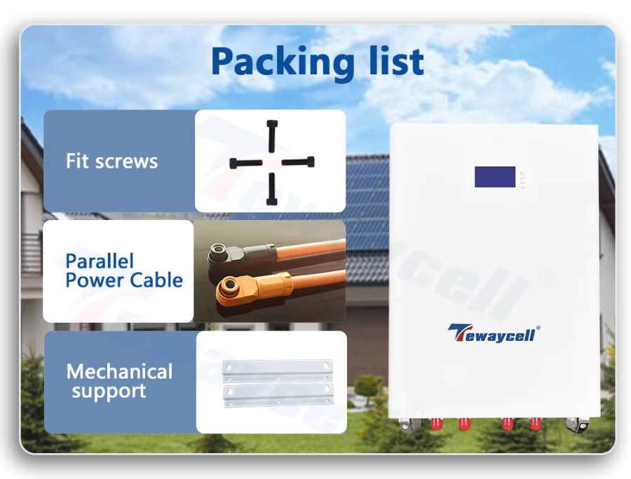 Tewaycell 48V 200Ah Solarbatterie 10KWh LiFePO4 – Bild 4